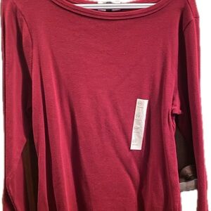 Red Long Sleeve Top